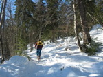 Montée le long des pistes du Margeriaz