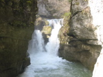 Vue de la cascade par le bas